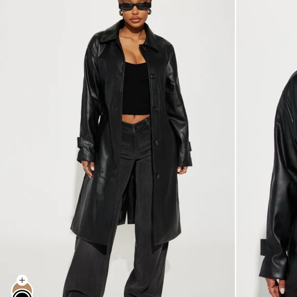 Fashion Nova Black Trench Coat
